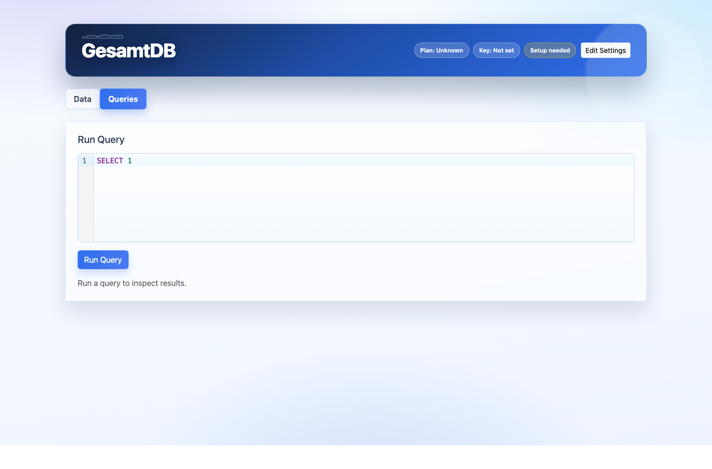 Visual interface analytics screenshot